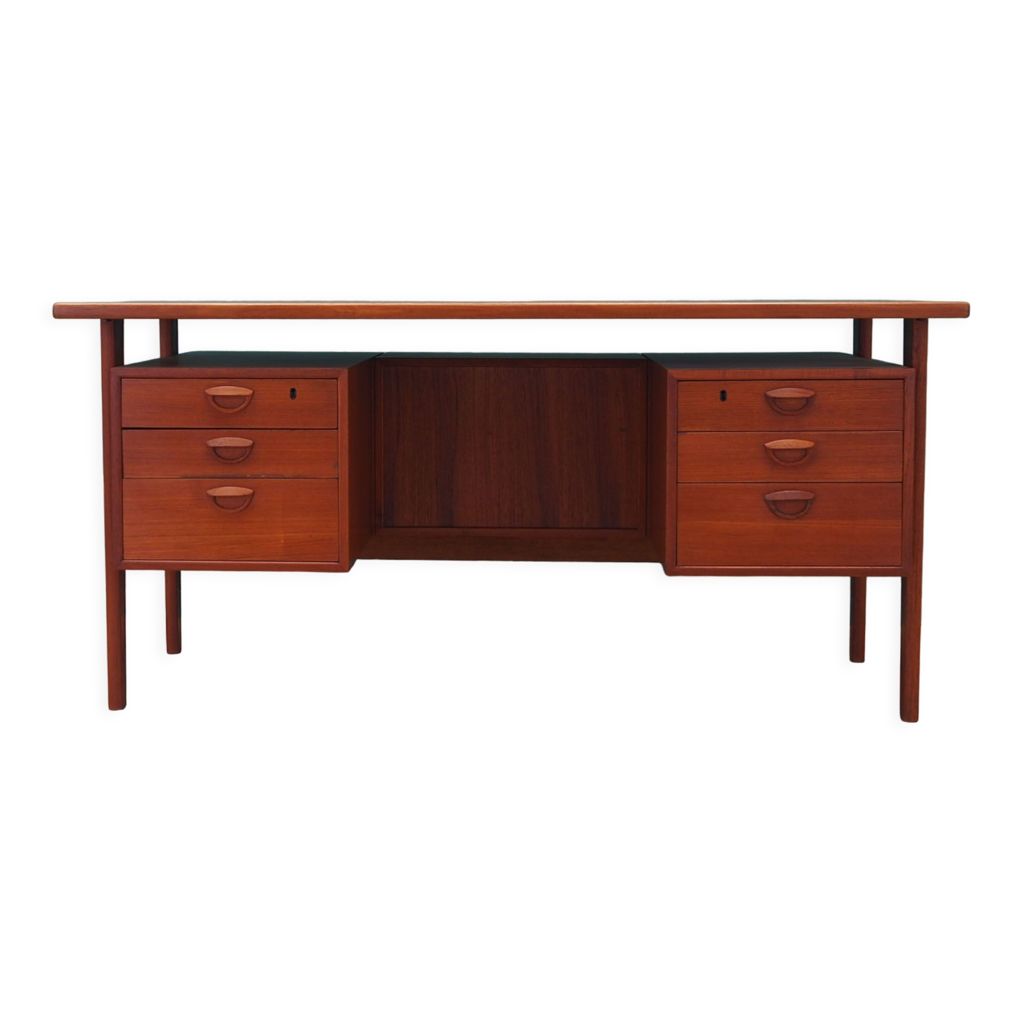 Bureau en teck, design danois, années 1970, design Kai Kristiansen