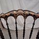 Chaise Napoléon III en bois noirci