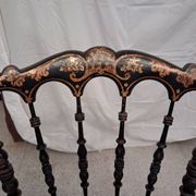 Chaise Napoléon III en bois noirci