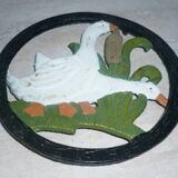 Cast iron “Geese” trivet