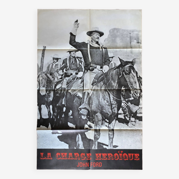 Affiche cinéma originale "La Charge héroique" John Wayne 80x120cm 1970