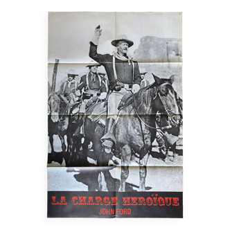 Affiche cinéma originale "La Charge héroique" John Wayne 80x120cm 1970