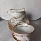 Chauvigny porcelain cups and saucers
