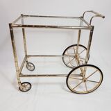 Service trolley serving gilded brass style Maison Baguès