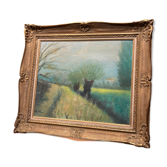 Oil on canvas framed
