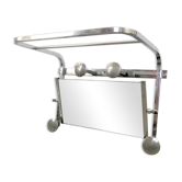 Porte manteau et chapeau à miroir oxydé art déco