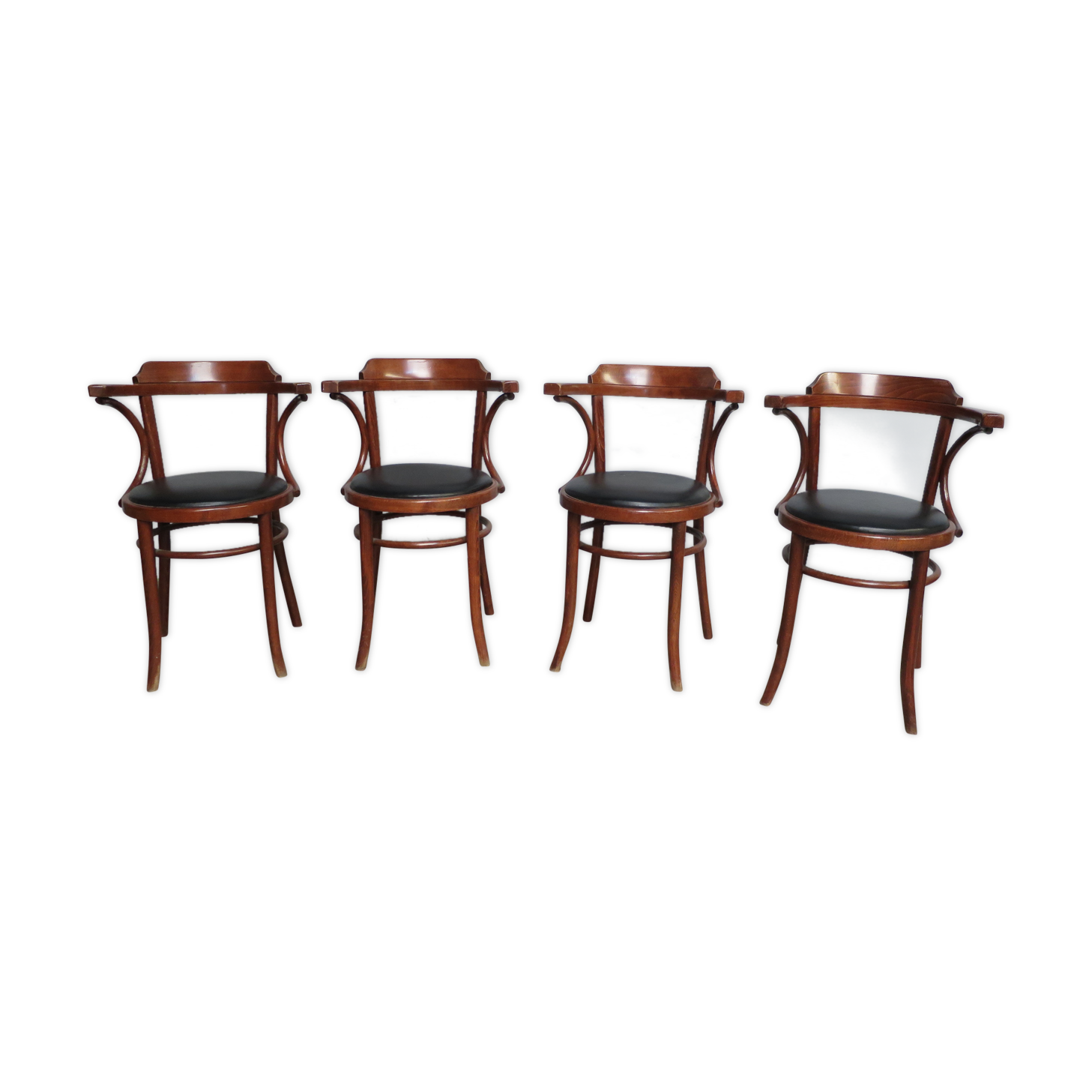 4 vintage bistro armchairs