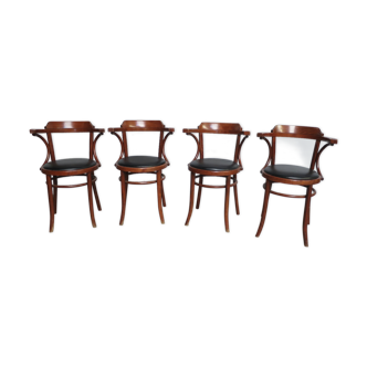 4 vintage bistro armchairs