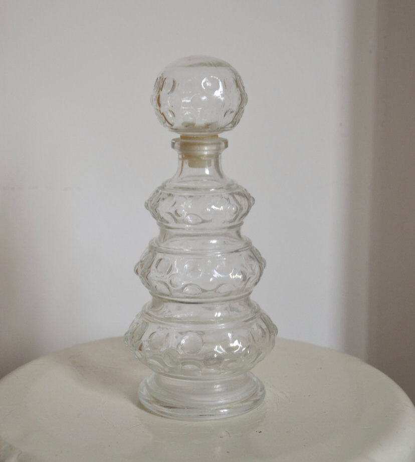 Vintage glass decanter from the 70s