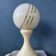 Lampe de table Space Age en verre opalin blanc