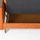Original foldable couch, russet velvet, restored, 1960s