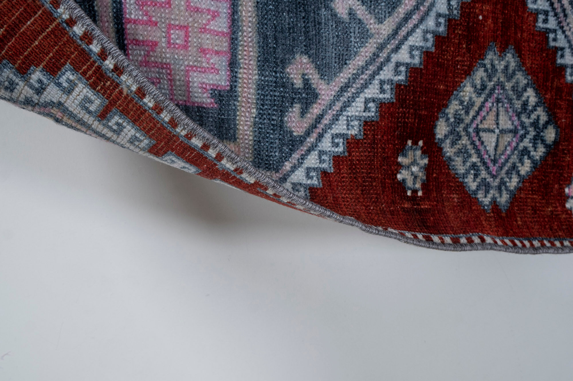 Vintage turkish oushak rug runner 71 x 247 cm