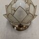 Pair of mother-of-pearl lotus flower bedside or mood lamps