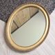 Miroir doré ovale vintage, 58x48 cm