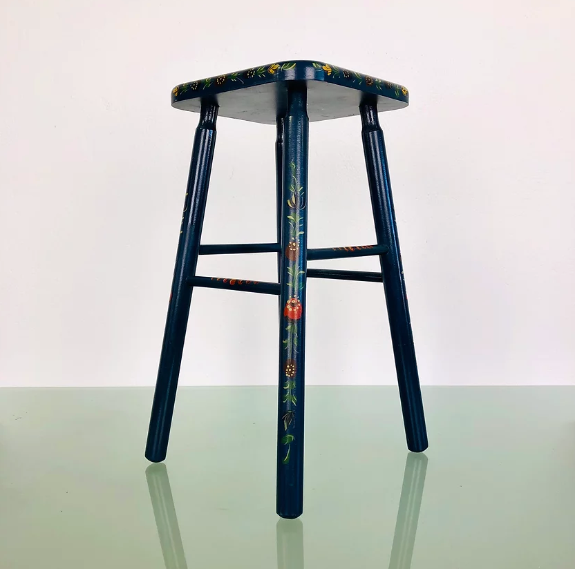Painted vintage stool