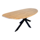 Organic oak dining table with steel matrix base, Hjort Knudsen