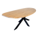 Organic oak dining table with steel matrix base, Hjort Knudsen