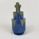 Vase à anse céramique bleue et verte