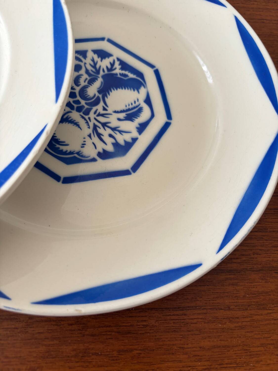 Set of 6 flat plates KG Lunéville Fructidor model – earthenware frui