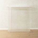 Minimalist chest of drawers from the 1980s, acrylic glass, unique piece