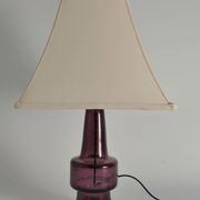 Mid-Century Modern Purple Chrystal Glass Table Lamp by Kosta 1960s