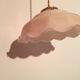 Powder pink opaline hanging and golden woven cord