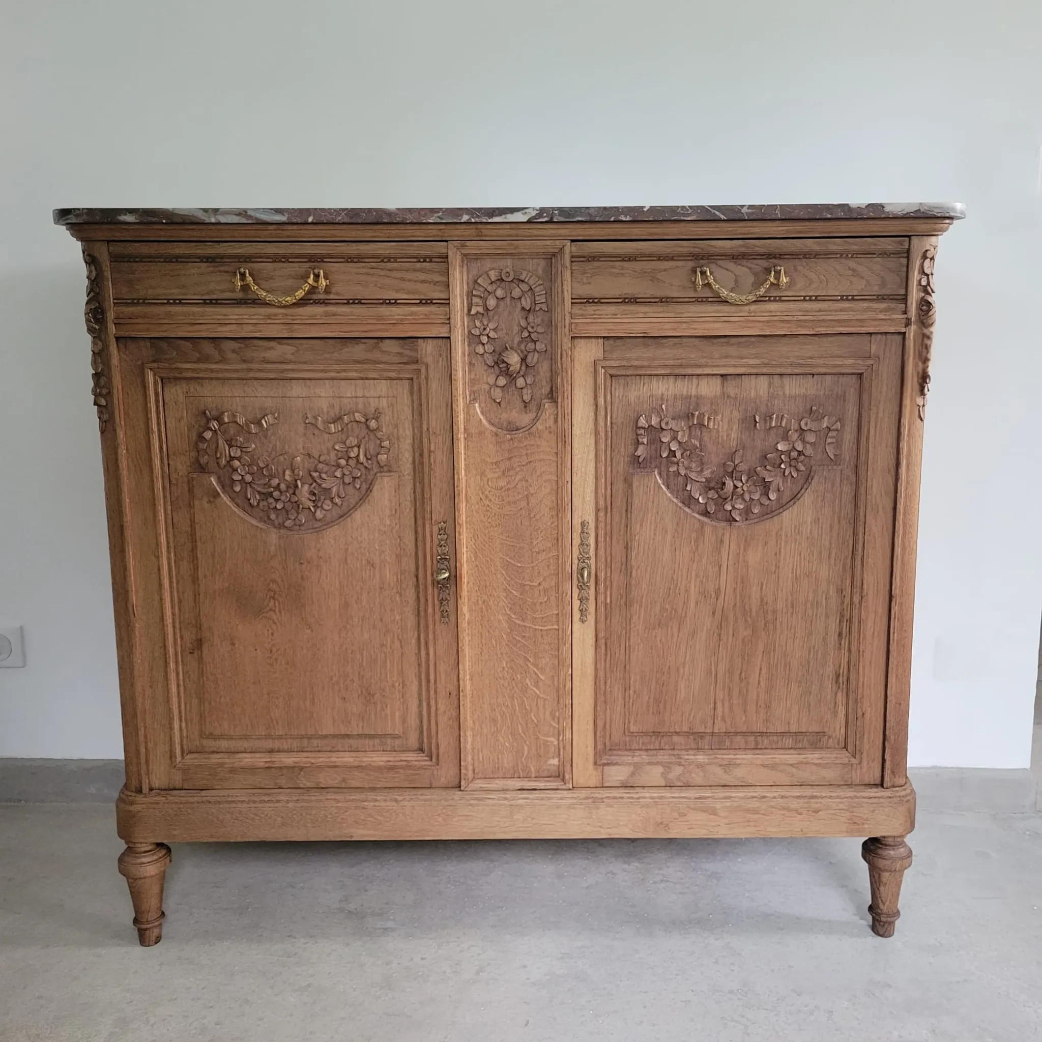 Buffet very storage furniture French style Louis XVI marble top