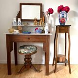 Old art deco wooden dressing table