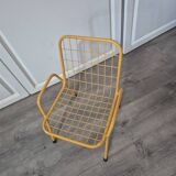 Vintage yellow metal children's chair