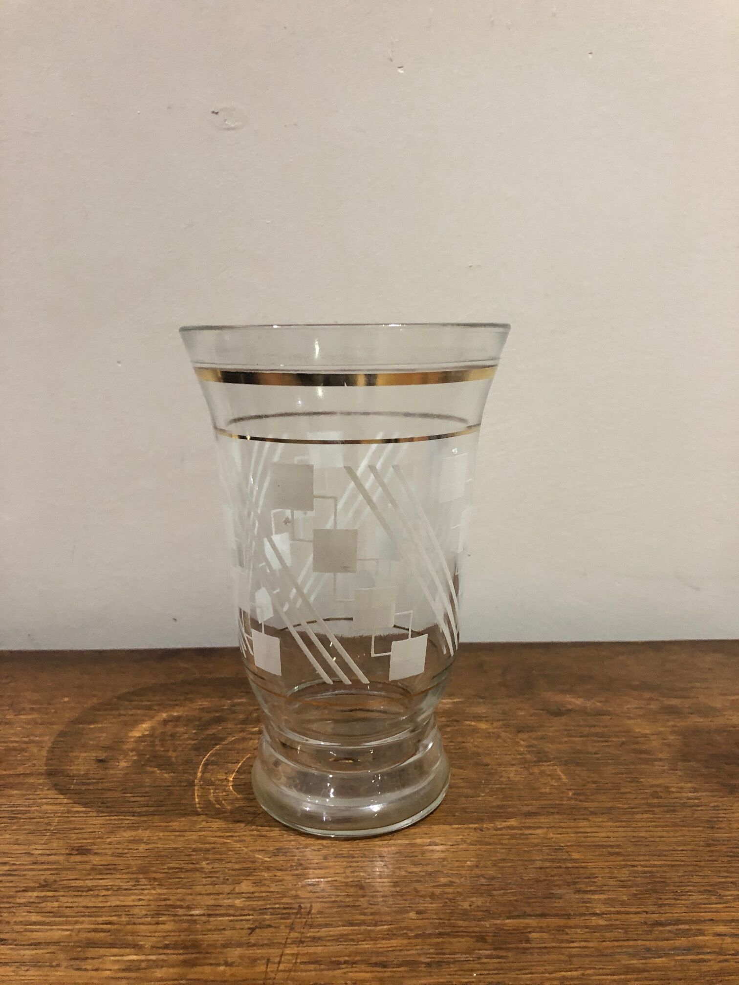 1950s glass vase