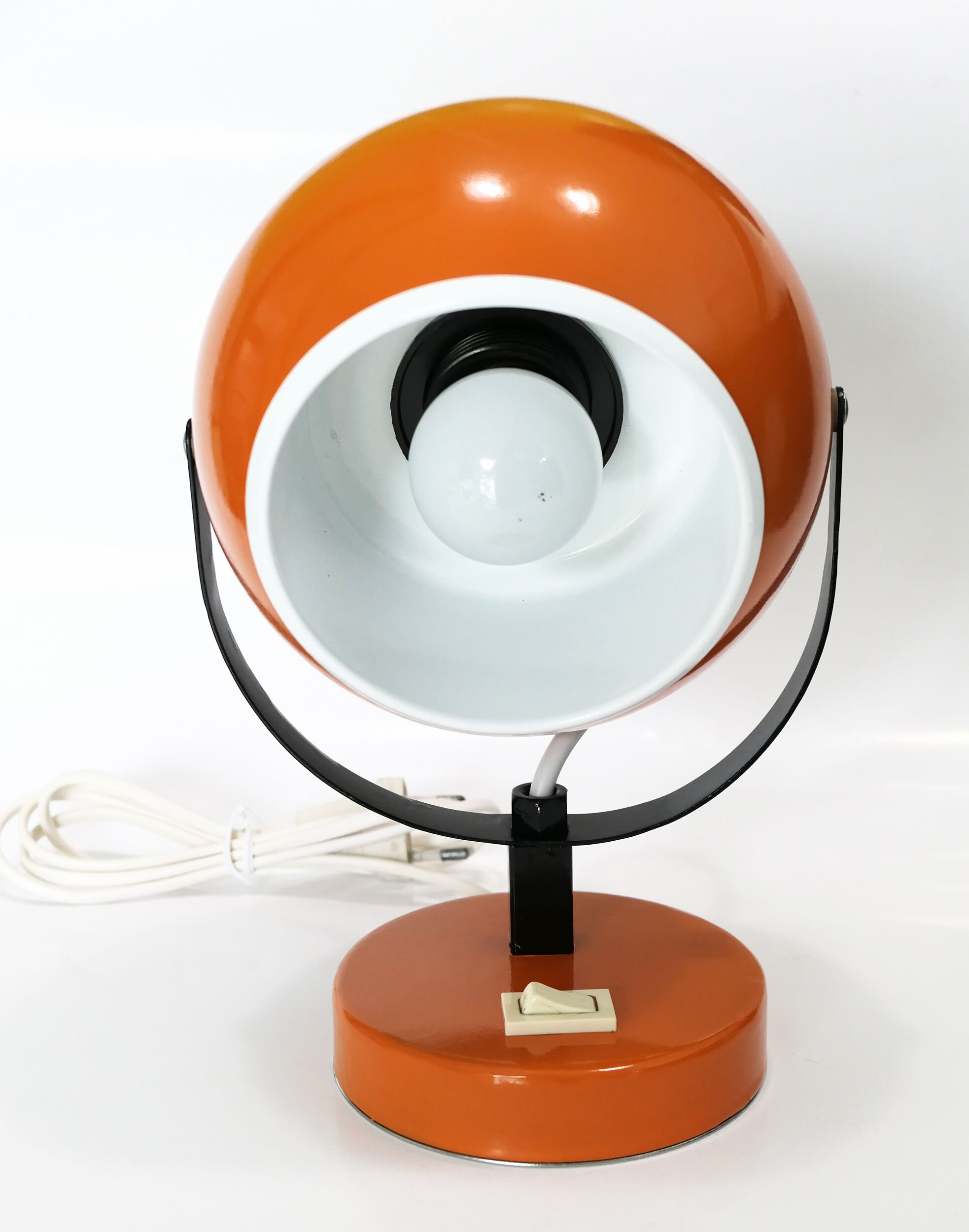 Lampe à poser eyeball spage age 1970's orange