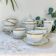 Vintage white porcelain coffee set, gilded, Epiag Czechoslovakia