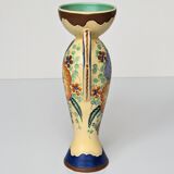 Amphora Vase Ceramic Gouda Holland - Rubens hand painted flower motif - Model 1035