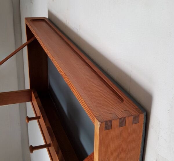 Porte-manteau scandinave en teck massif Danemark 1960s