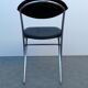 Vintage chrome and leather folding chair made in Italy Zanotta Arper style 1970