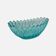 Vintage blue-green turquoise plate in cut and relief glass.