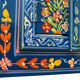 Mirror with painted wooden frame
