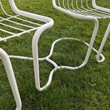 70s tubular garden bench