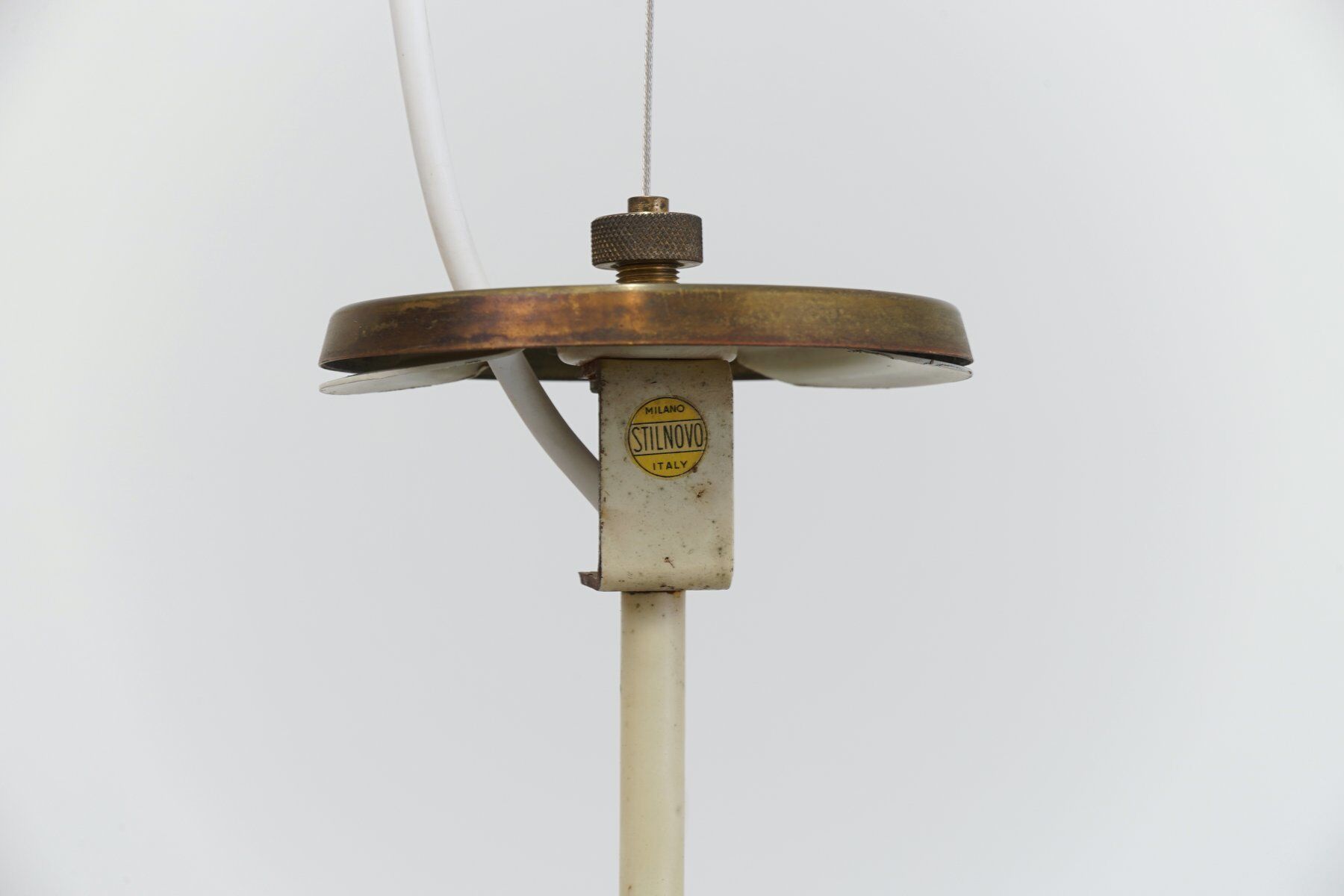 Hanging lamp of Bruno Gatta for Stilnovo in yellow Murano glass, 1950s