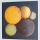 Set of 4 vintage metallic wall decorations