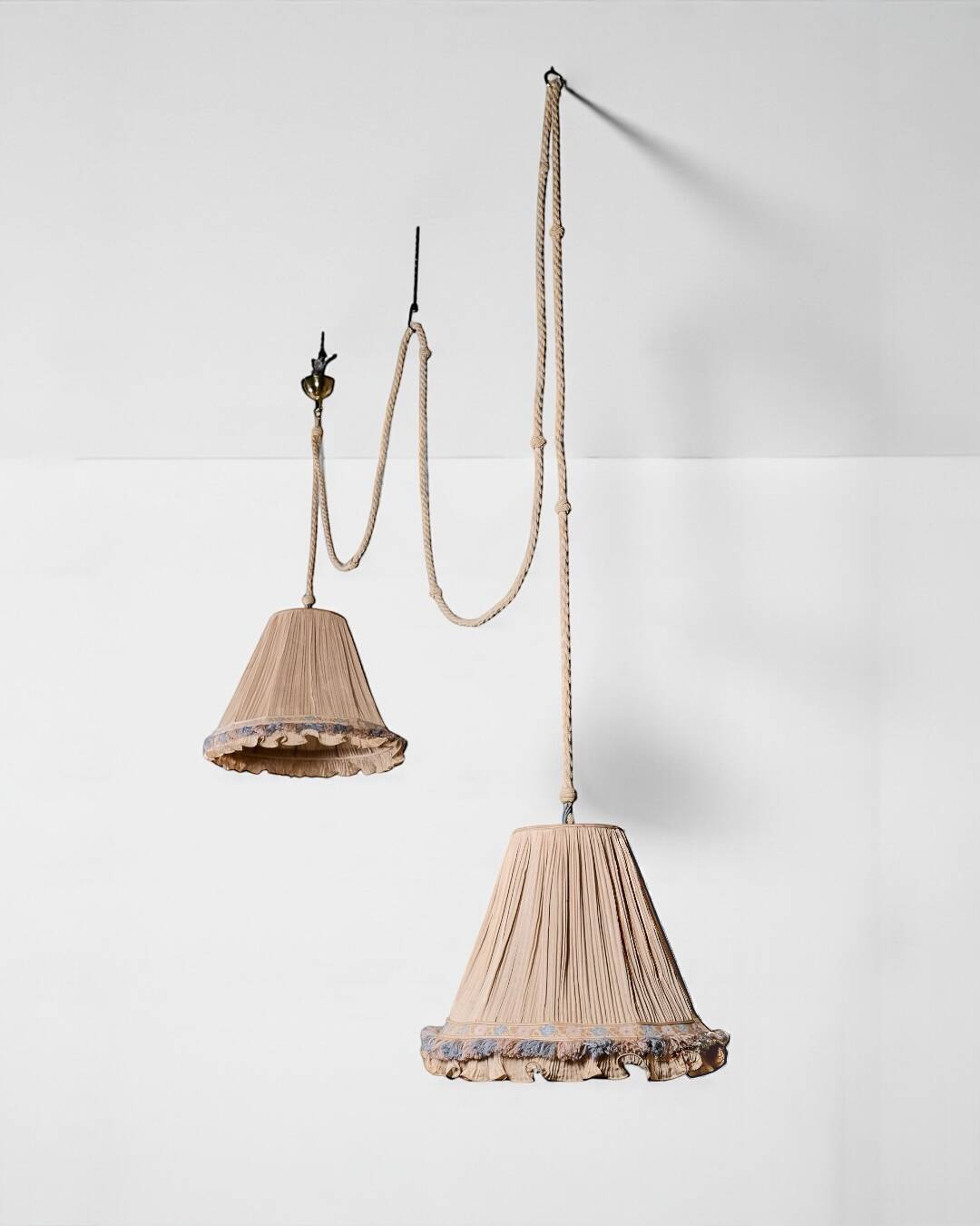 Double Italian draped pendant light, 1960s