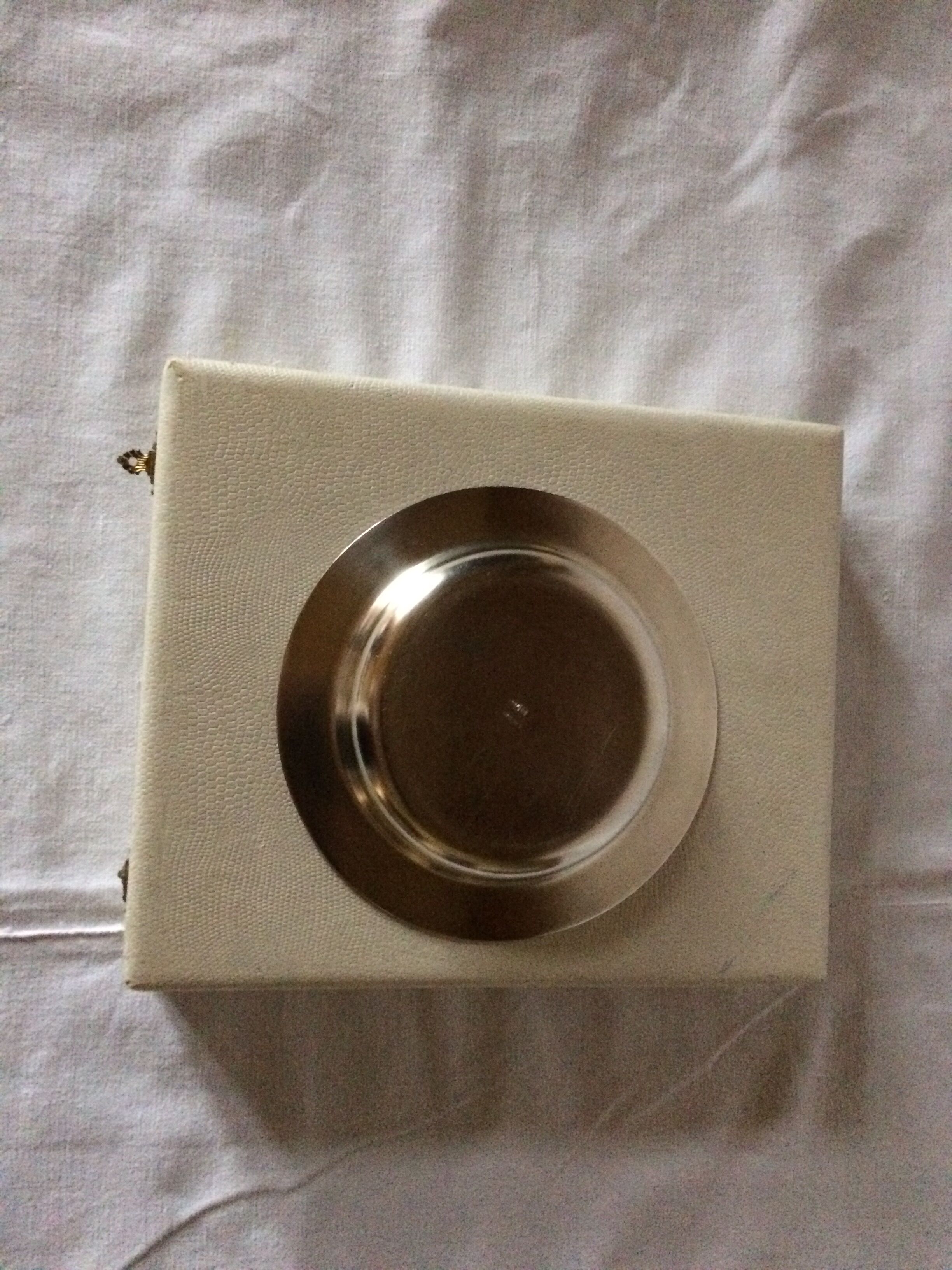 Ercuis silver metal bottle underside