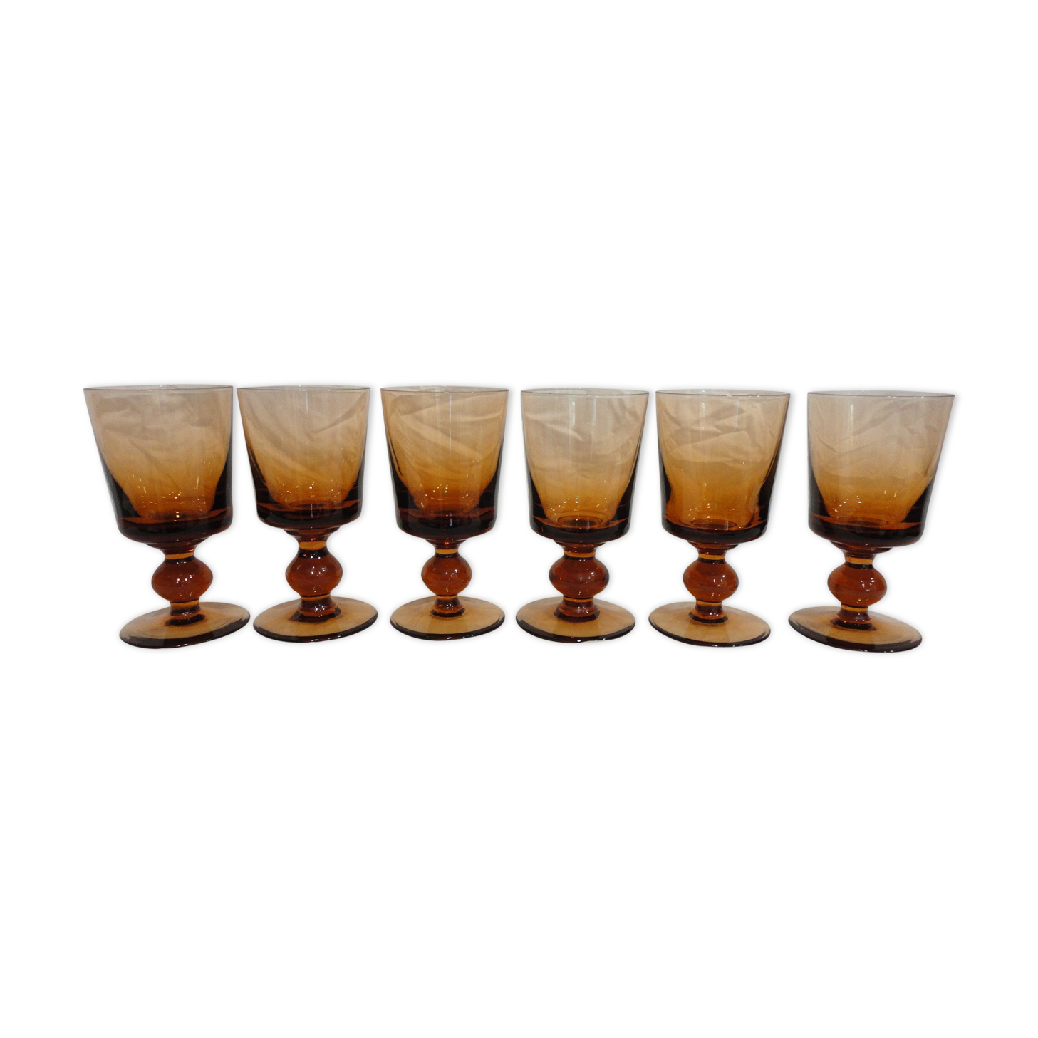Lot of 6 vintage stemware