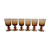 Lot de 6 verres à pied vintage