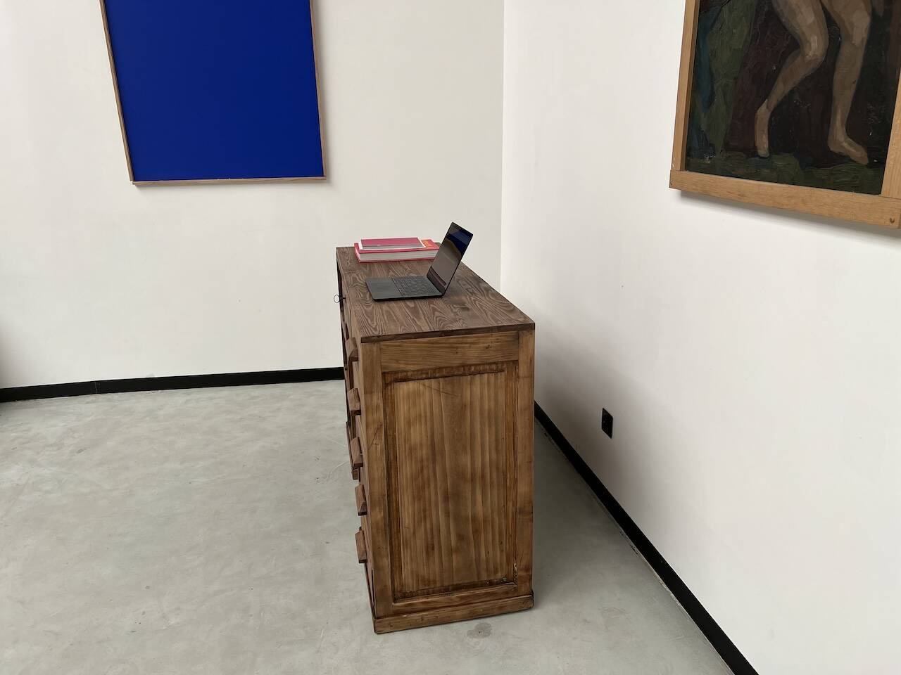 Old trade counter with drawers