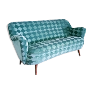 Canapé sofa "Arc" club organique rein années 50-60