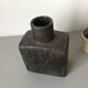 Art pottery of Mobach Holland Cubist vase in black enamelled sandstone