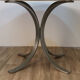 Vintage dining table in marble and steel 1970