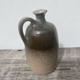 Beige ceramic vase signed Pierre Grau