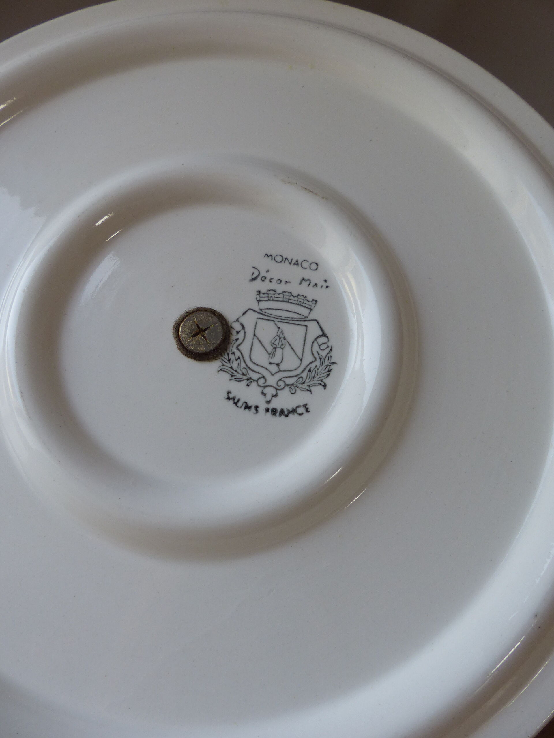 Old cheese platter handmade decoration earthenware from salins france decoration bohemian vintage cuisine